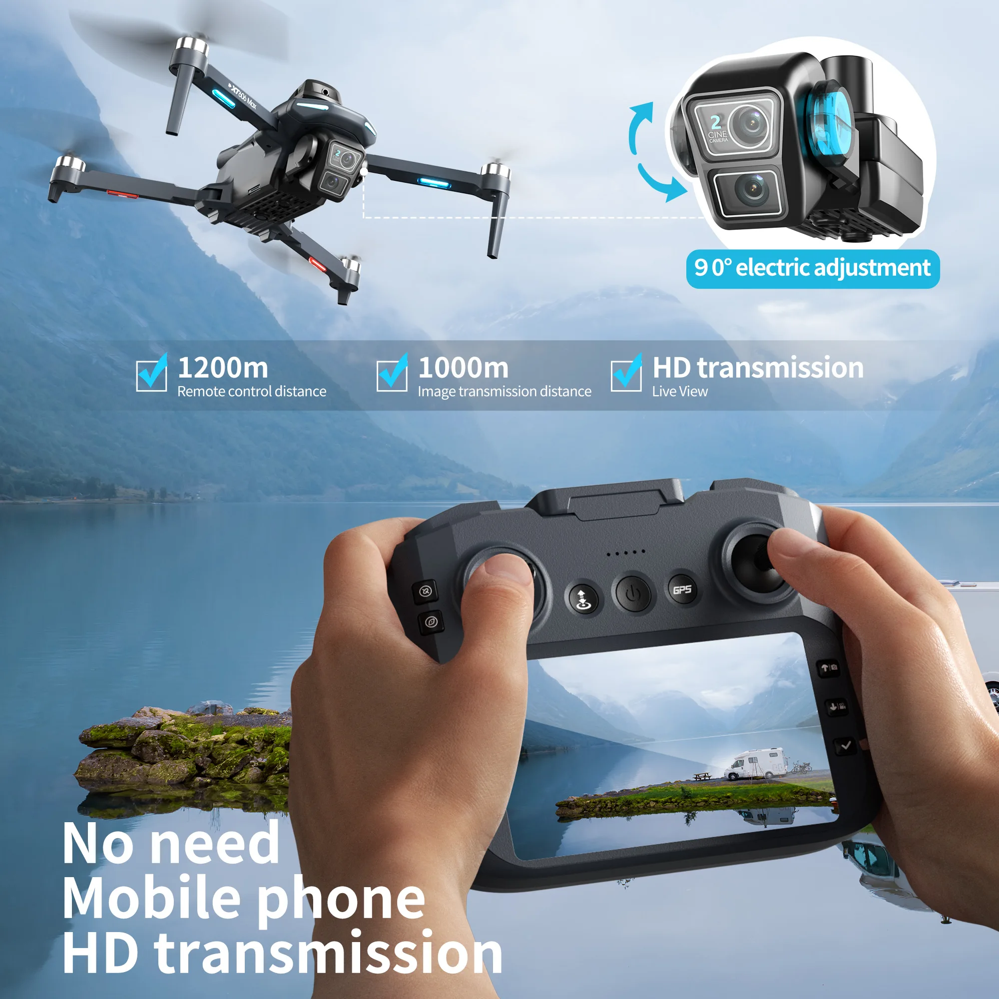 오리지널 XT606 드론 전문가용 8K HD 카메라 5 - Drone Gps Mount 리뷰 및 가격